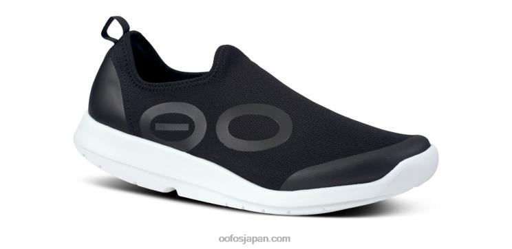 白黒 HNHLF147 メンズ OOMG スポーツ ロー シューズ OOFOS