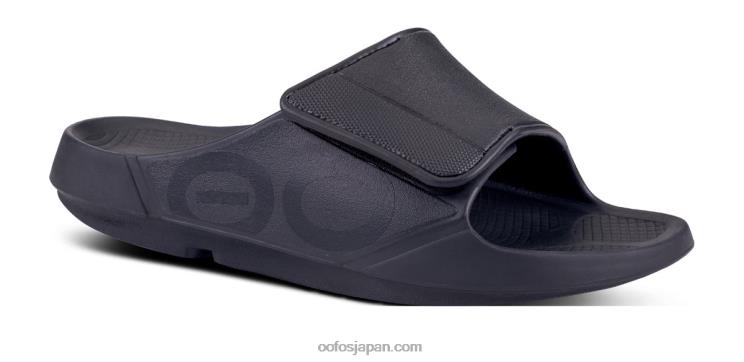 マットブラック HNHLF39 レディース ooahh スポーツ フレックス サンダル OOFOS