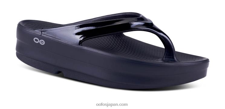 黒 HNHLF40 レディース オメガ ウーララ サンダル OOFOS