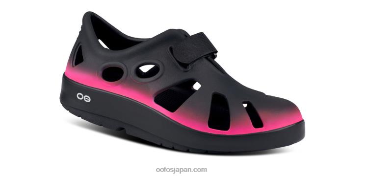 ピンク HNHLF56 女性のオーカンドゥサンダル OOFOS