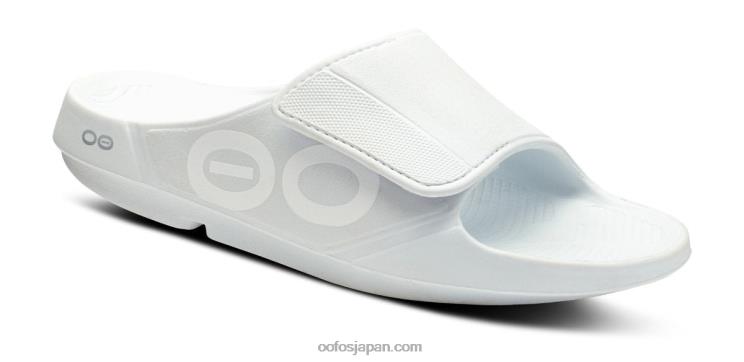 白 HNHLF60 レディース ooahh スポーツ フレックス サンダル OOFOS