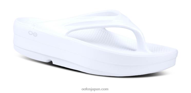 白 HNHLF67 レディース オメガ ウーララ サンダル OOFOS