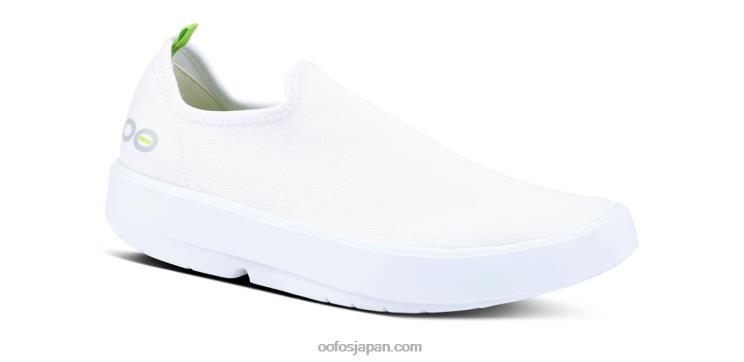 白 HNHLF84 レディース oomg eezee ローシューズ OOFOS